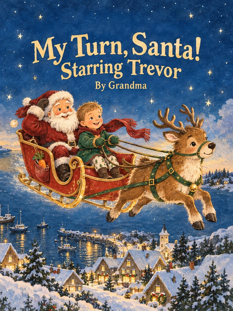 My Turn, Santa! Starring Trevor — actual illustrated front cover
