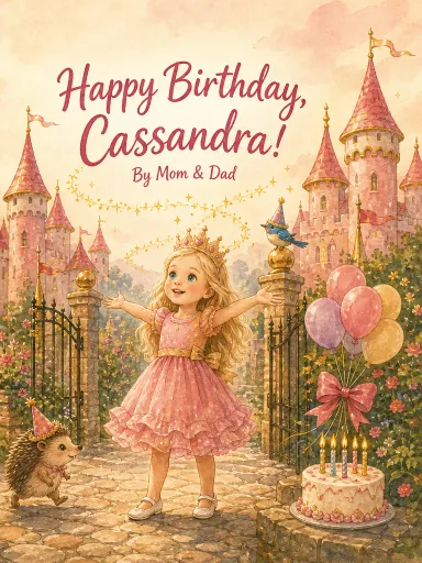 The Birthday Parade — a Sundayfawn custom hardcover storybook.