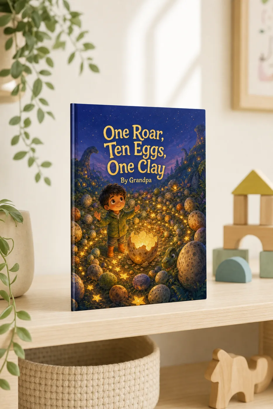Counting With You — a personalized Sundayfawn hardcover staged in a warm nursery