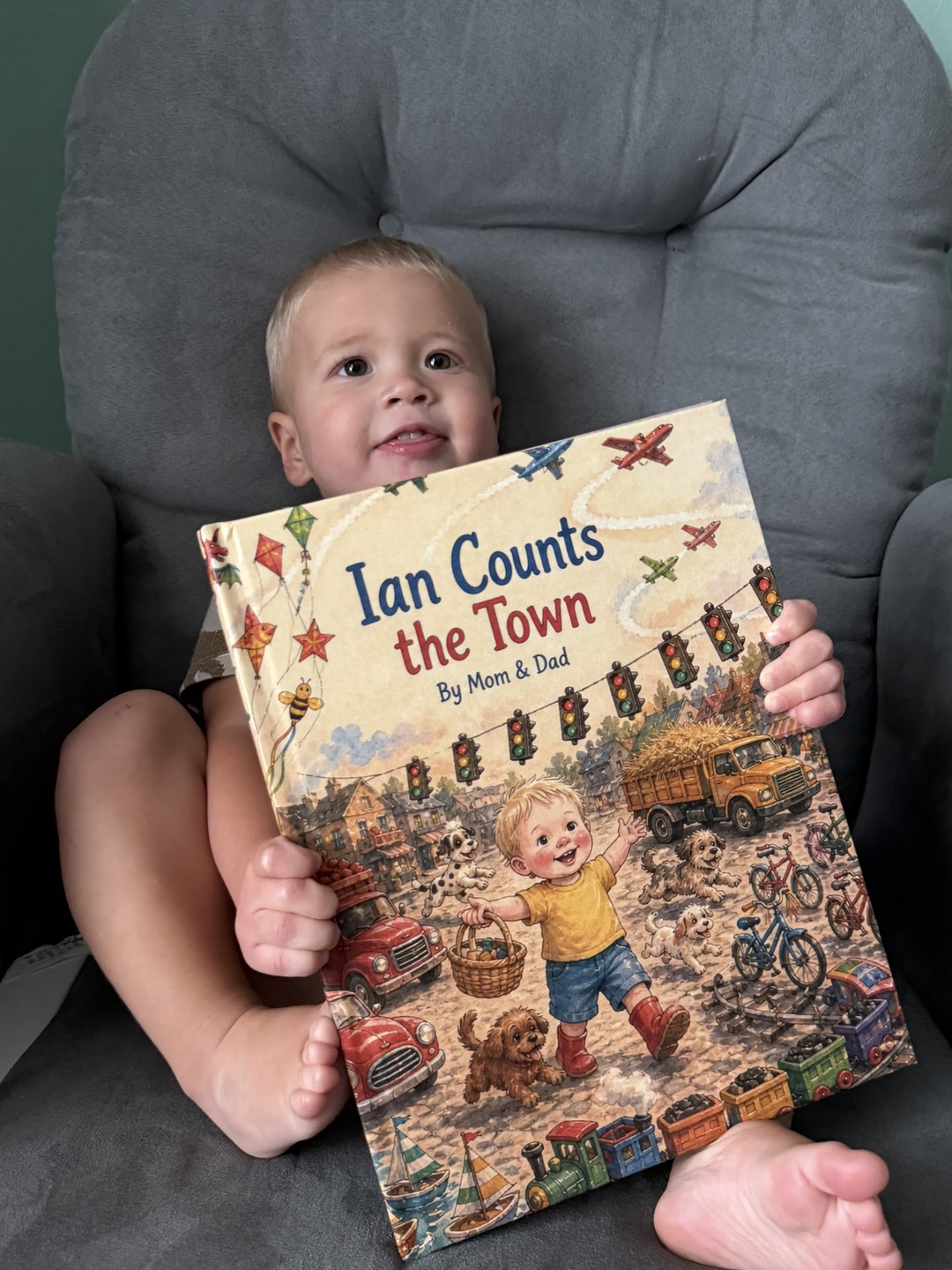 His name on the cover. His book in his hands.